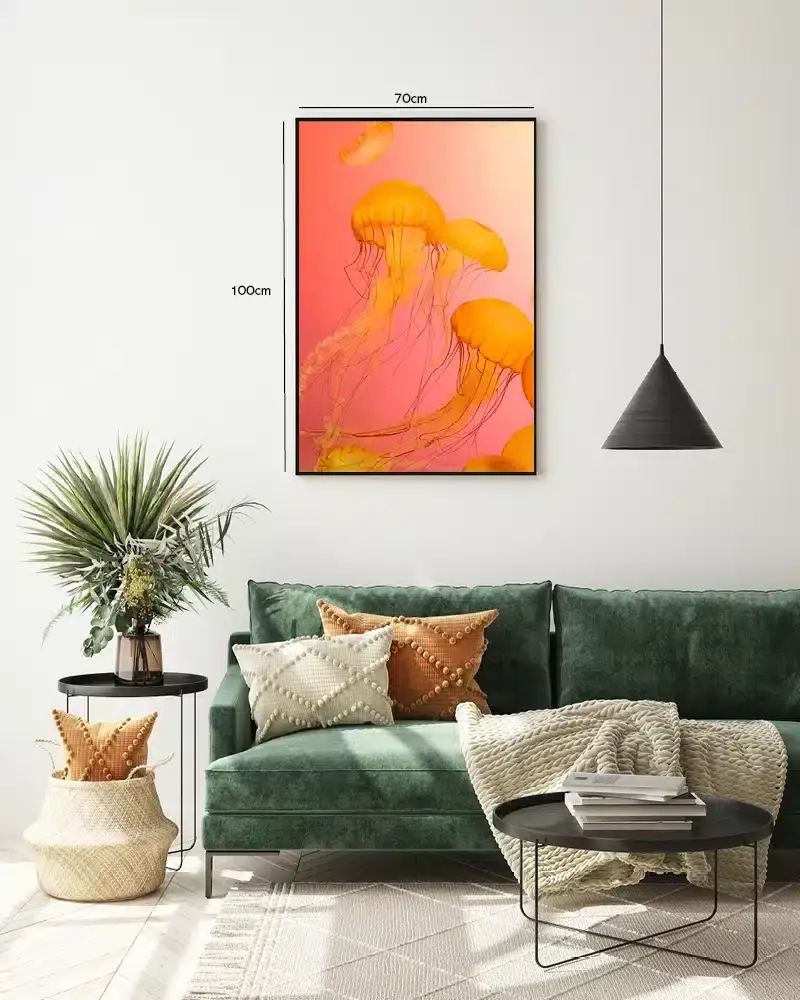 Orange Jellyfish Plakat