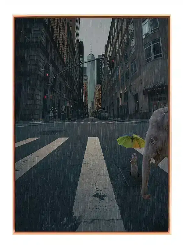 Elephant In Rain Plakat