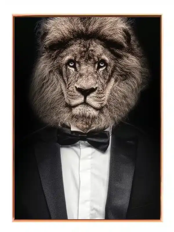 Lion In Tuxedo Plakat