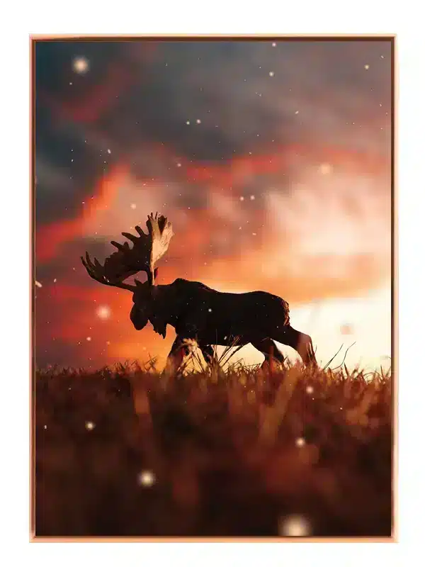 Elg Moose Silhouette Plakat