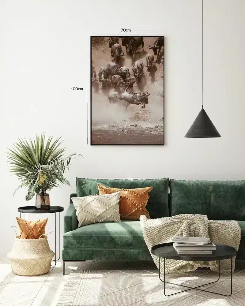 Wildebeest Crossing Plakat
