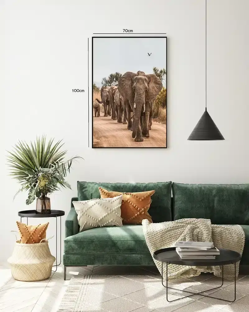 African Elephant Herd Plakat