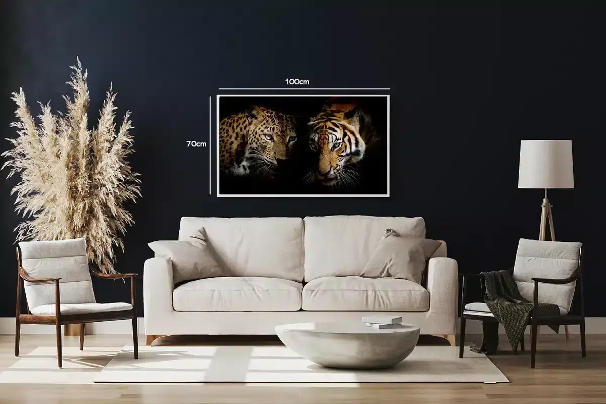 Leopard And Tiger Plakat