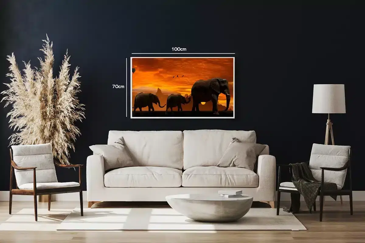 Elephant Sunset Plakat