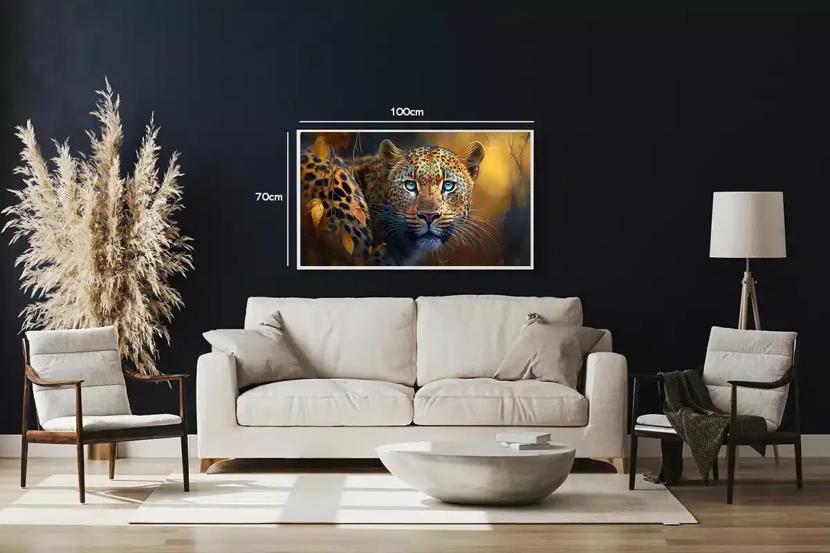 Leopard With Blue Eyes Plakat