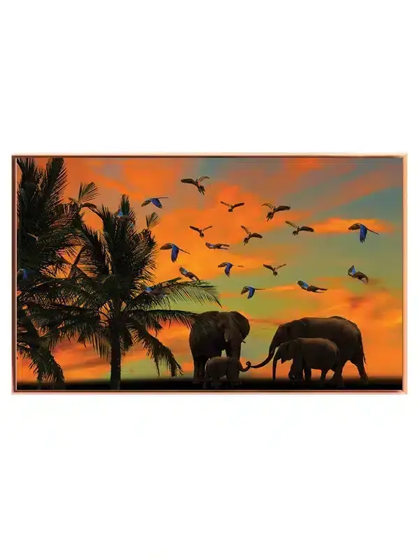 Elephant Family Sunset Plakat