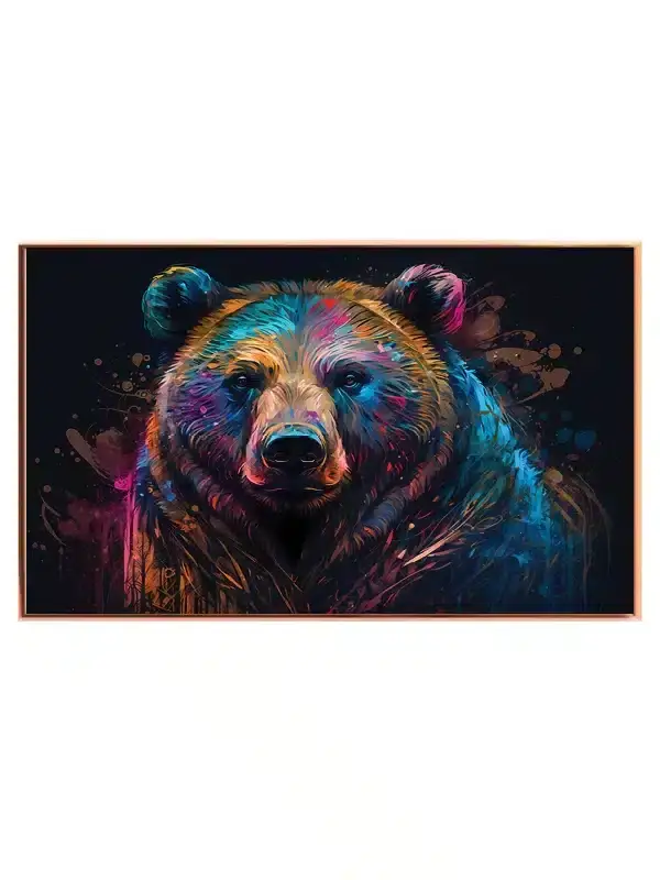 Colorful Brown Bear Plakat