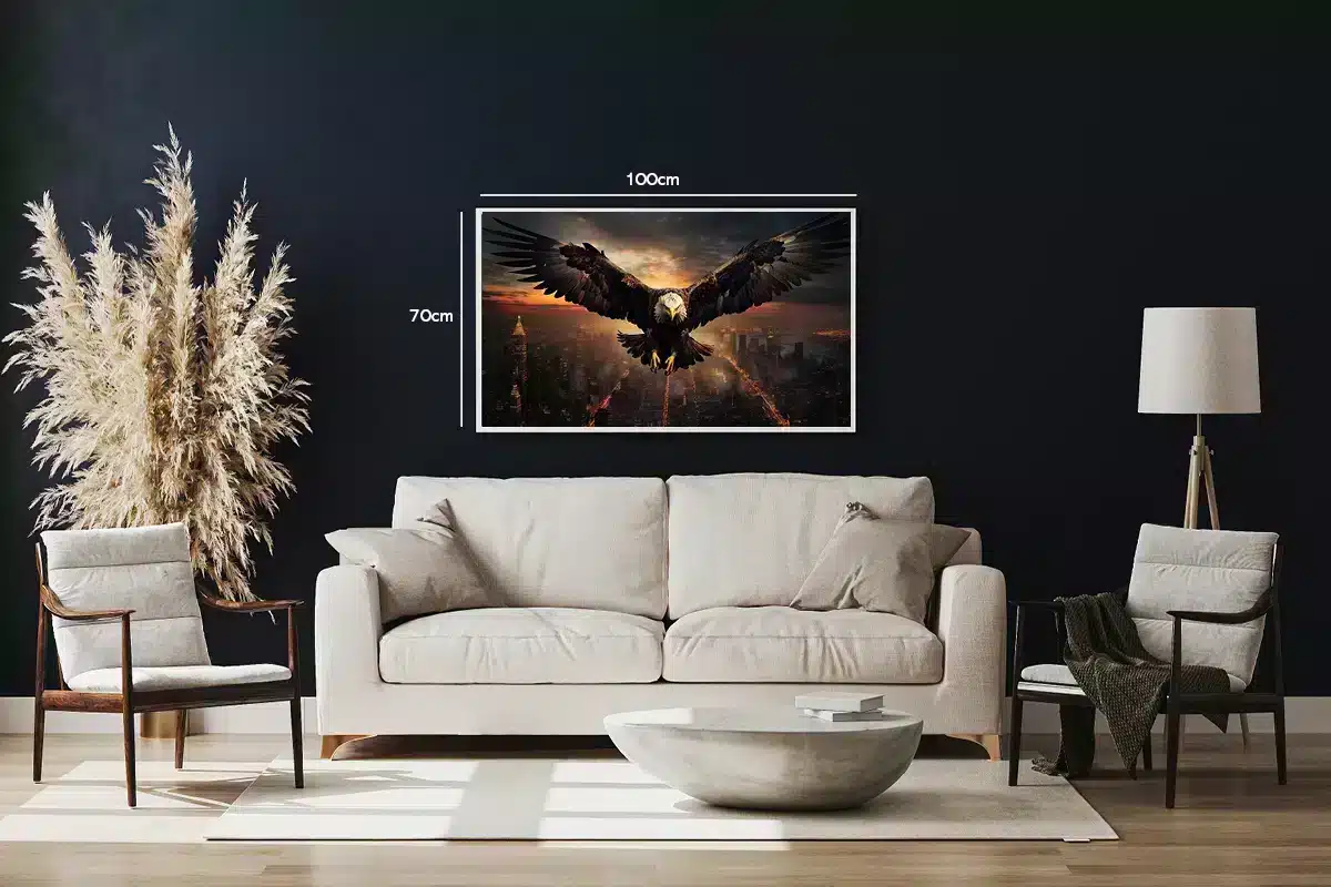 Bald Eagle Sunset Flight Plakat