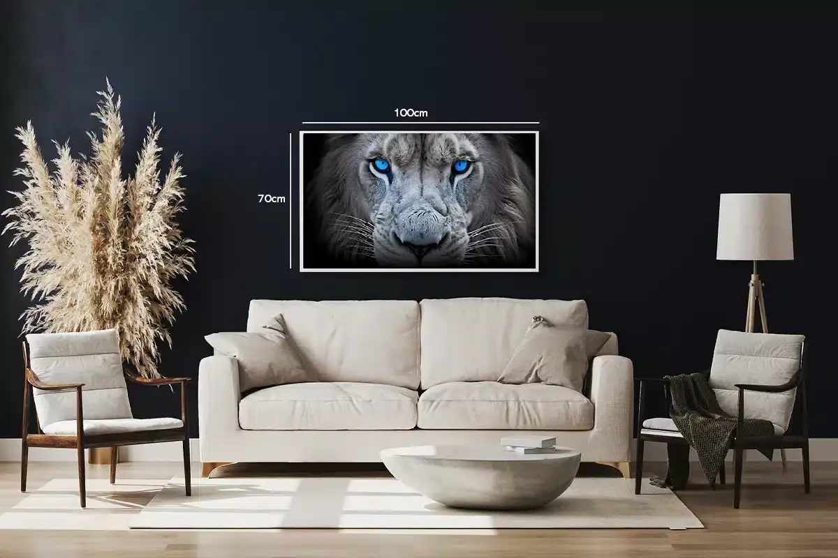 White Lion Closeup Plakat