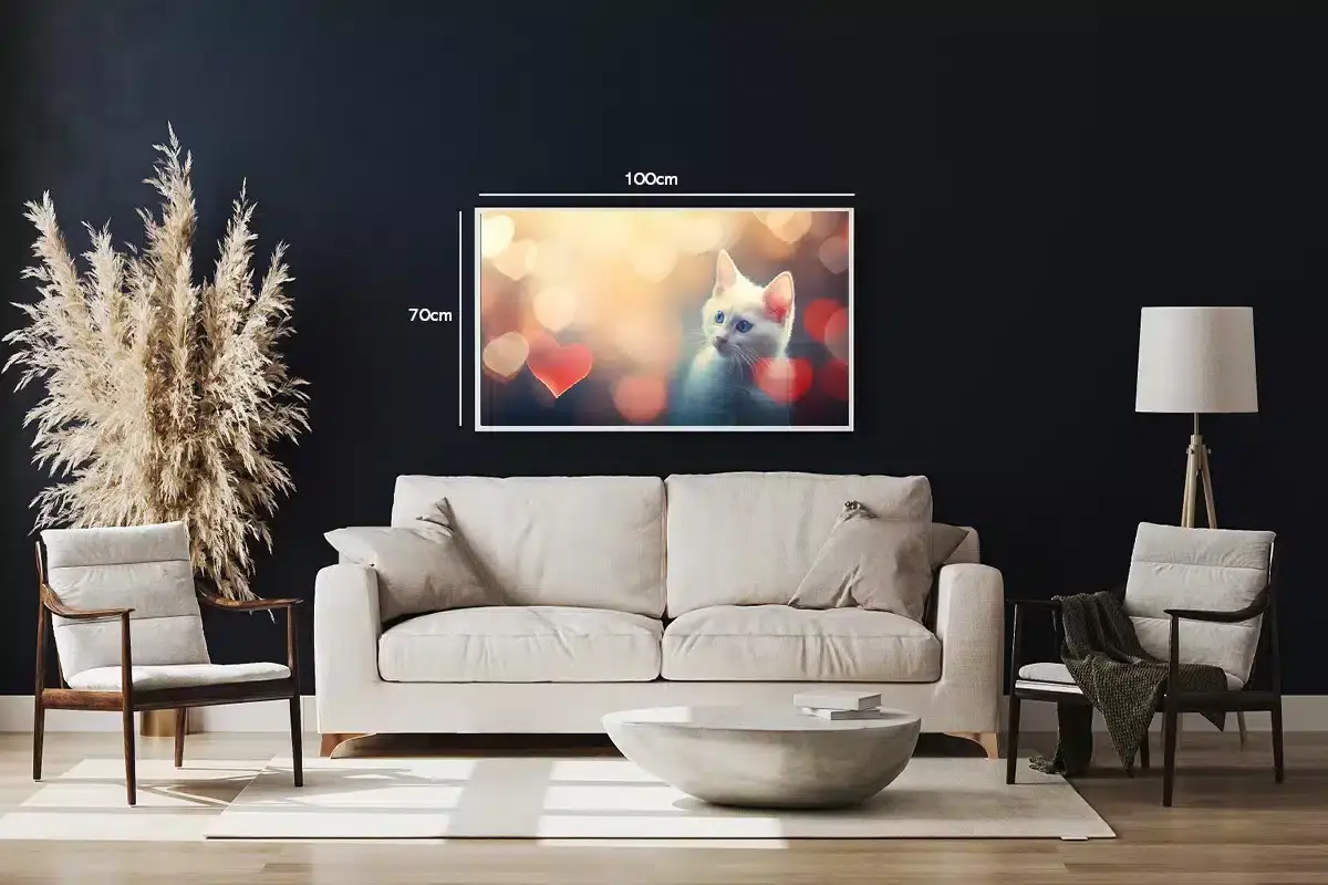 White Kitten Plakat