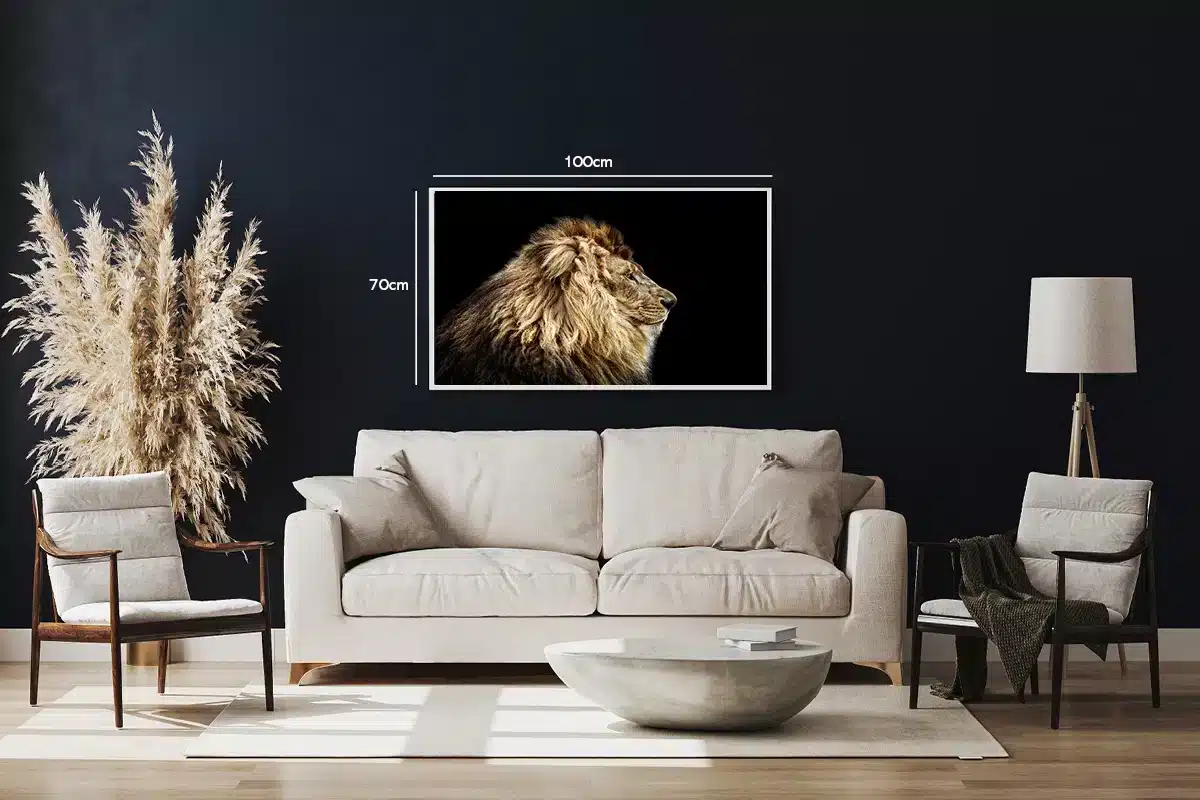 Lion Profile Black Plakat