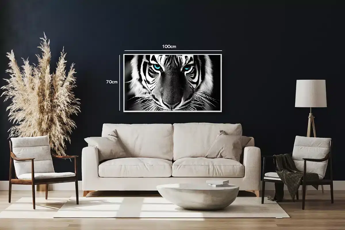 White Tiger Close Up Plakat