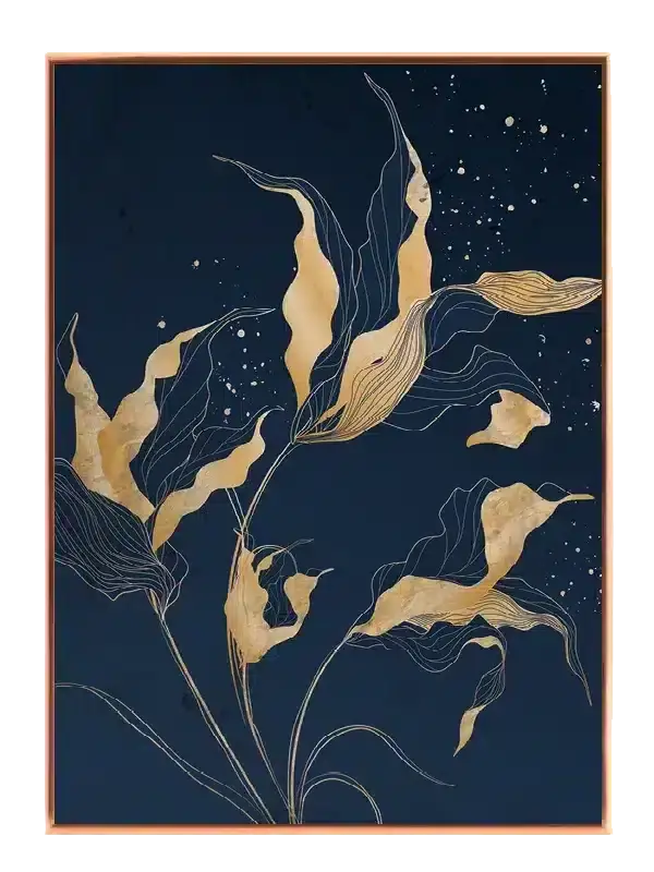 Golden Veil Leaves Plakat
