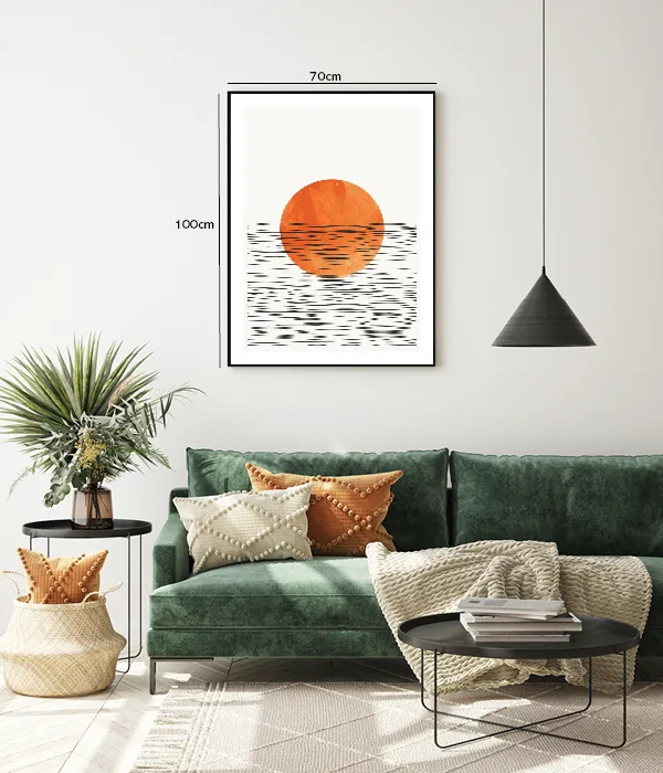 Radiant Orange Orbit Plakat