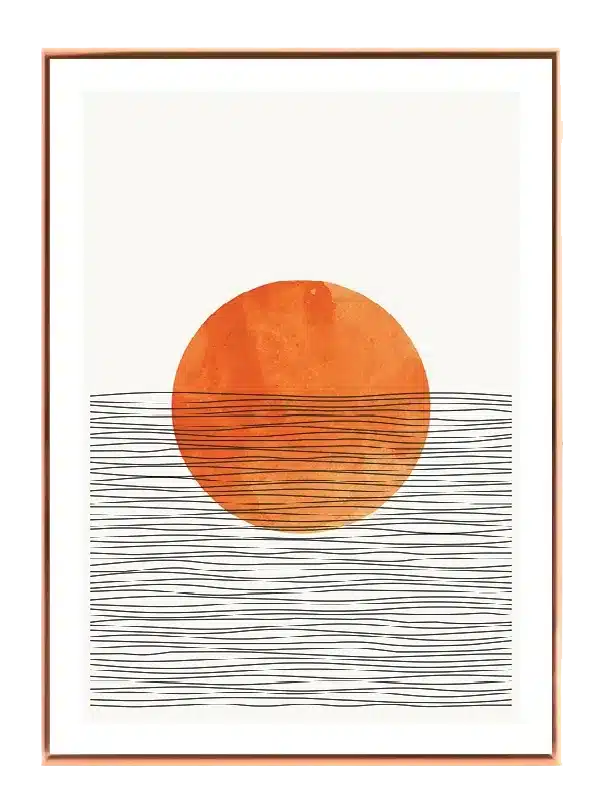Radiant Orange Orbit Plakat