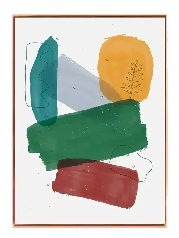 Layered Botanical Hues Plakat