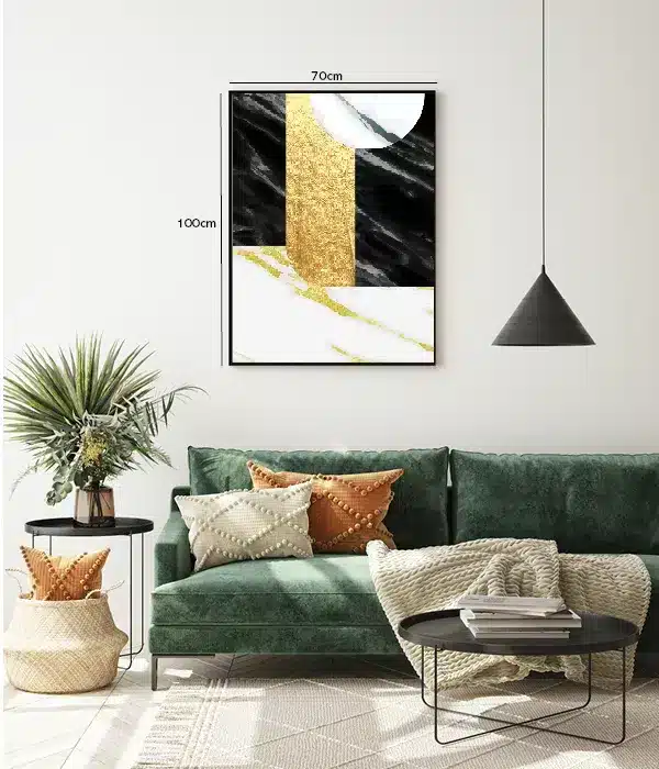 Golden Veil Contours Plakat