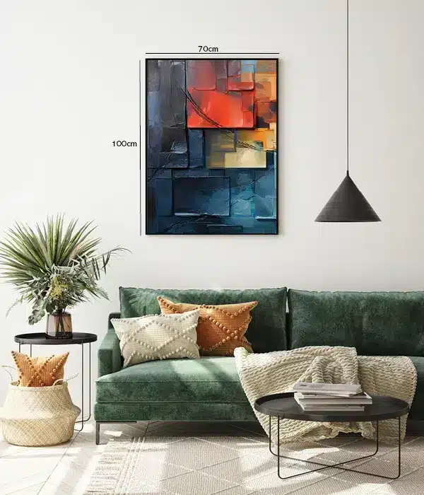 Crimson Layered Geometry Plakat