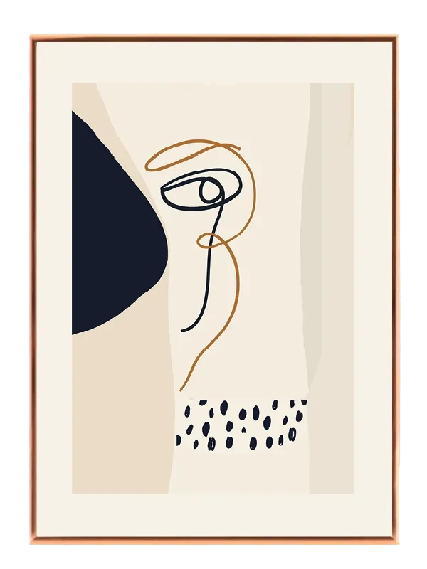 Contoured Line Gaze Plakat