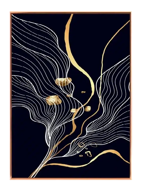 Golden Vein Contours Plakat