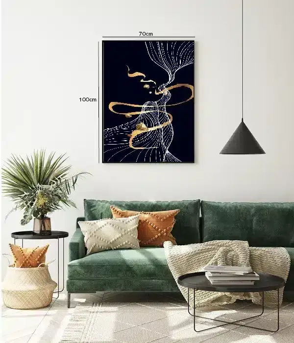 Golden Flow Contours Plakat