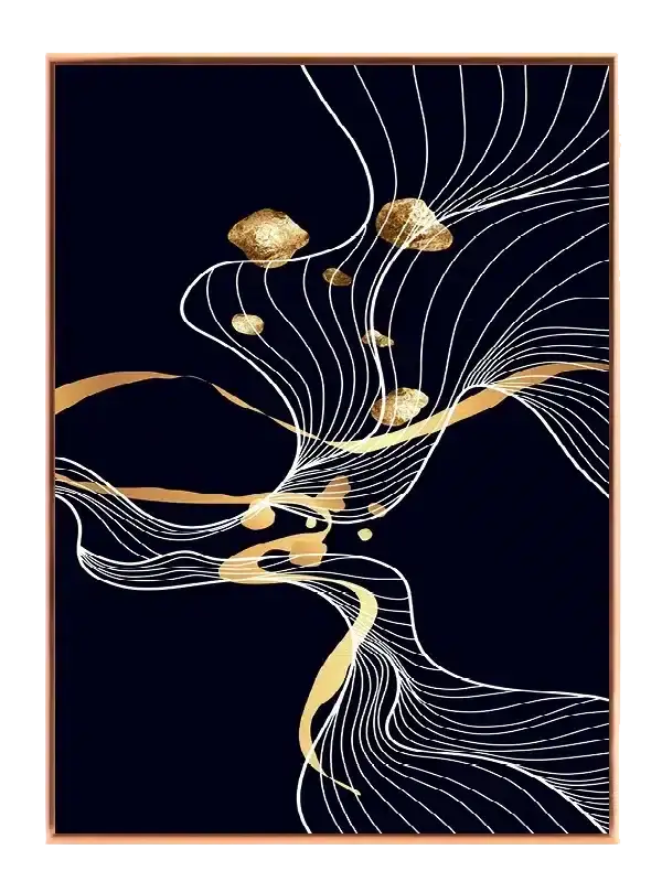 Golden Veins Flow Plakat