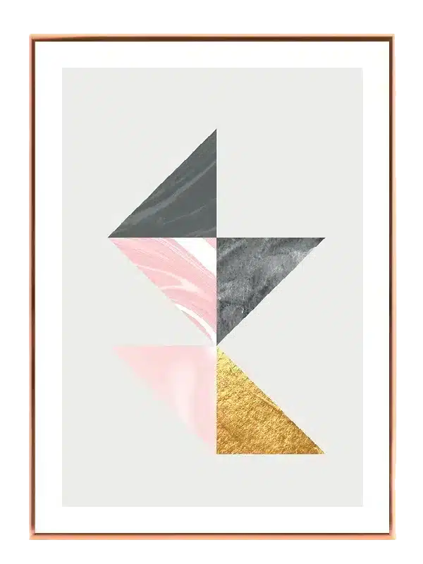Marbled Triangles Mosaic Plakat