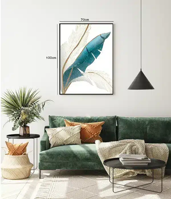 Turquoise Banana Leaves Plakat
