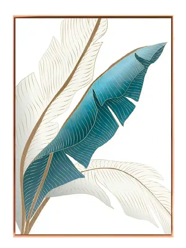 Turquoise Banana Leaves Plakat