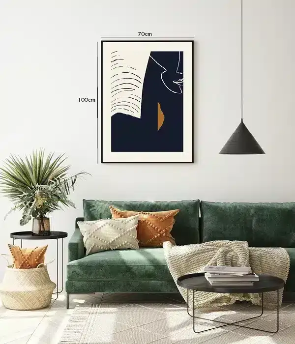 Curved Contour Silhouette Plakat