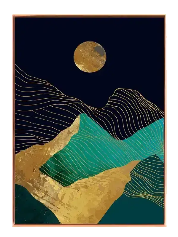 Golden Contour Horizon Plakat