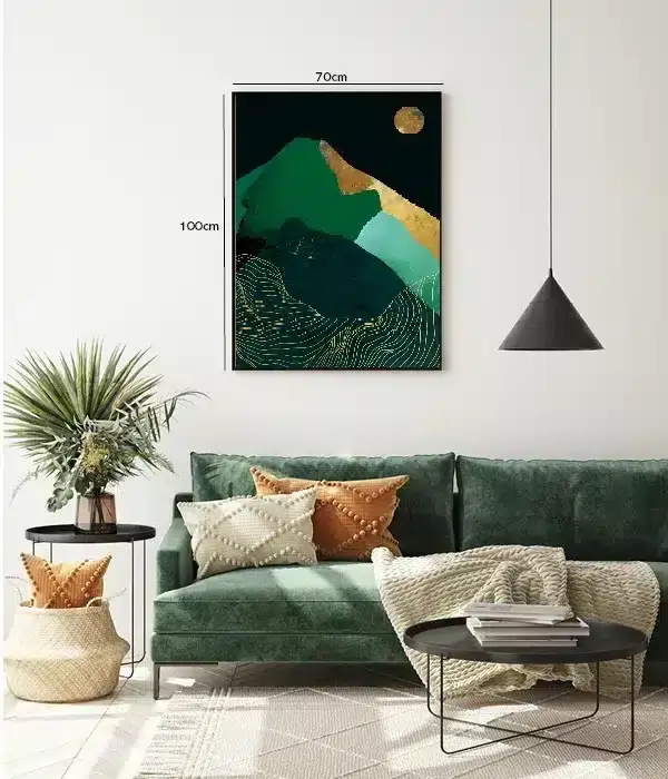 Emerald Mountain Contours Plakat