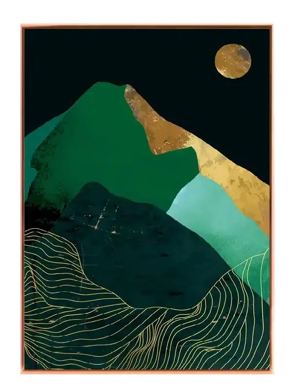 Emerald Mountain Contours Plakat