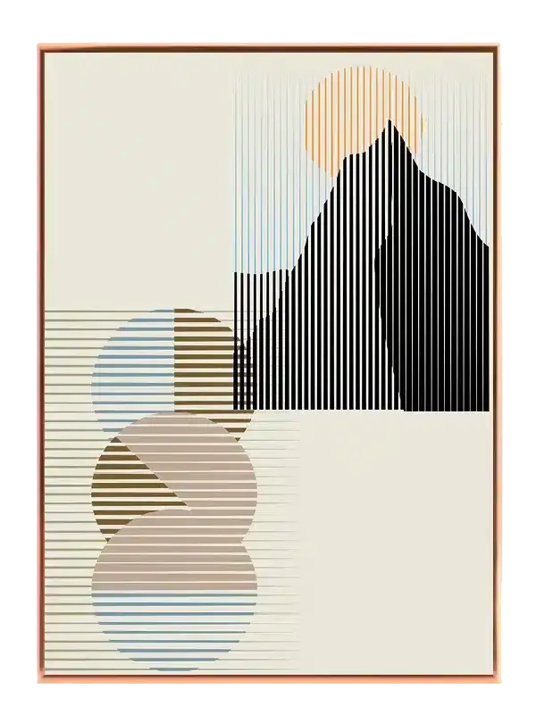 Striped Mountain Orbits Plakat