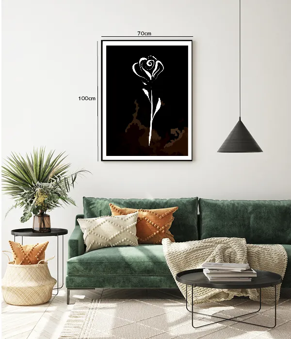 Whispered Rose Silhouette Plakat