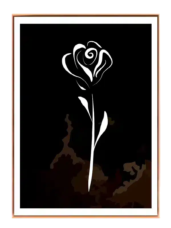 Whispered Rose Silhouette Plakat