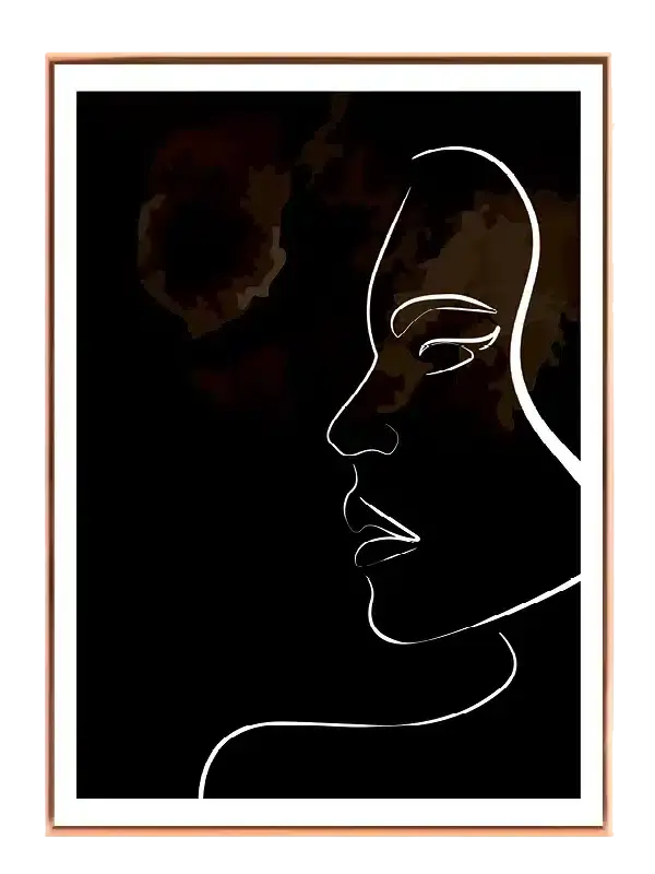 Serene Profile Contours Plakat