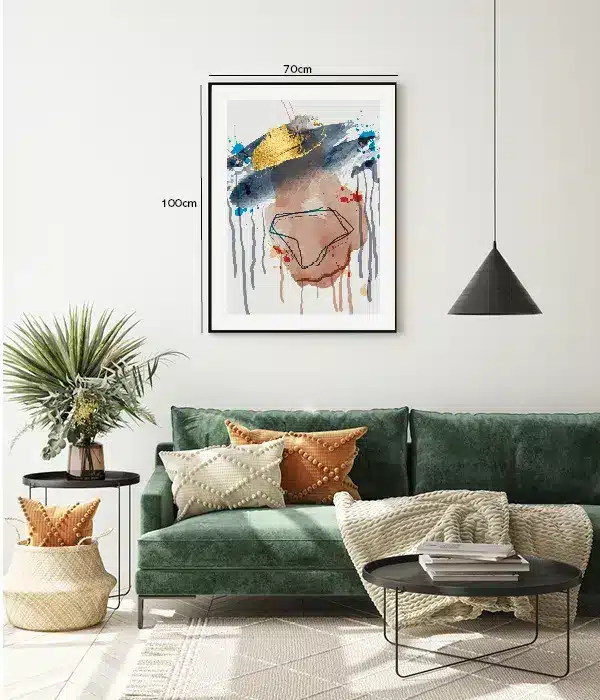 Golden Veins Contour Plakat