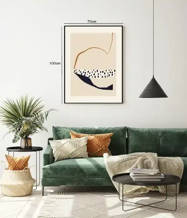 Curved Contrast Layers Plakat