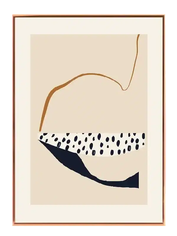 Curved Contrast Layers Plakat