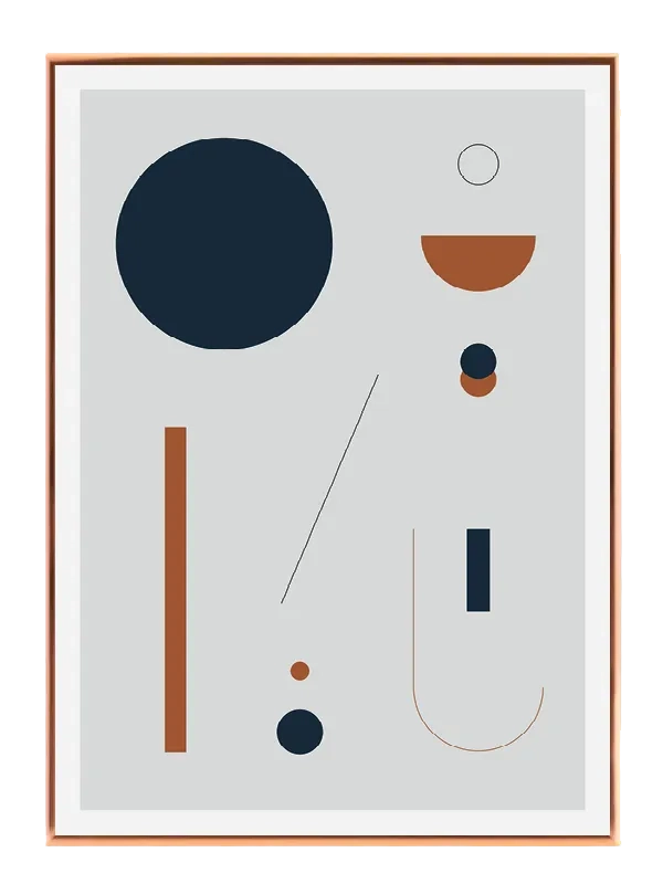 Orbiting Shapes Composition Plakat