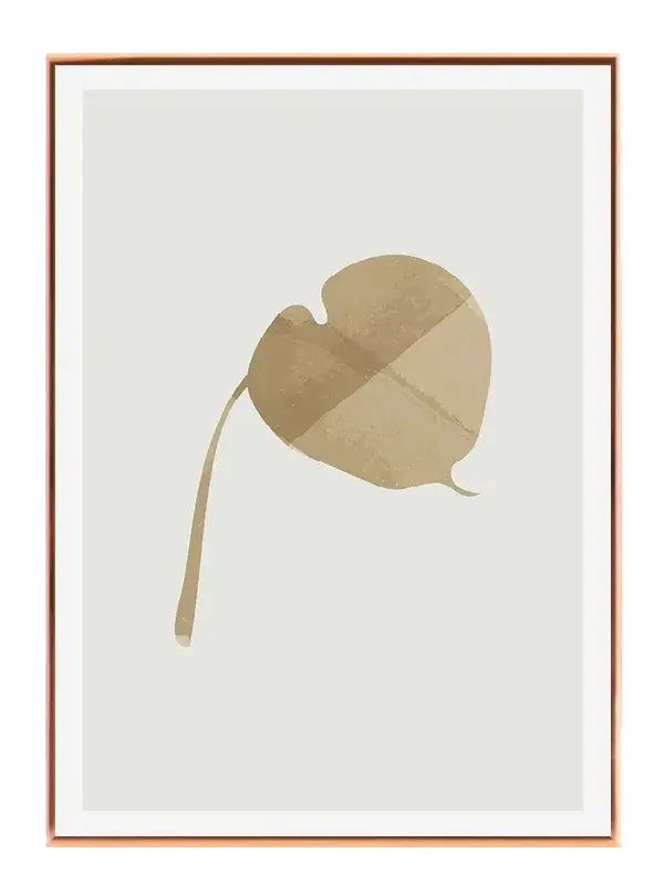 Muted Leaf Silhouette Plakat