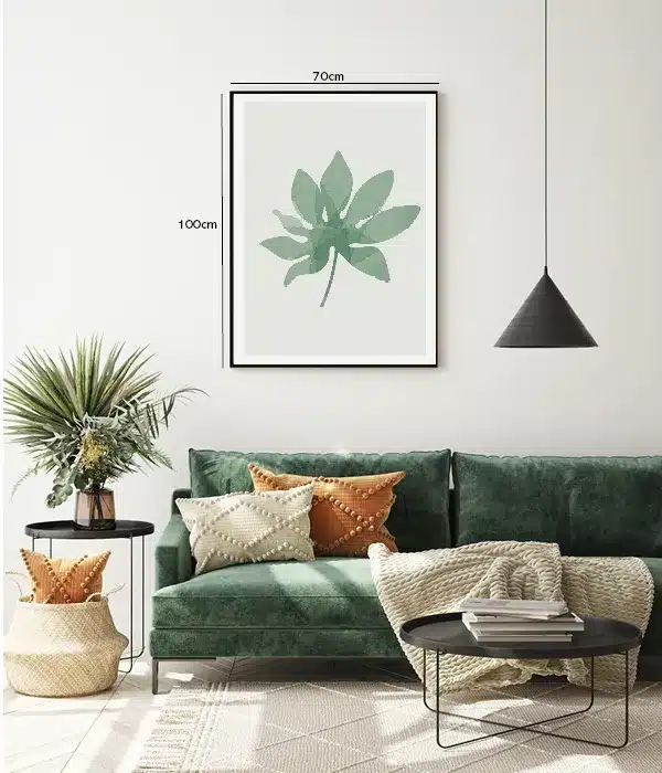 Verdant Leaf Silhouette Plakat