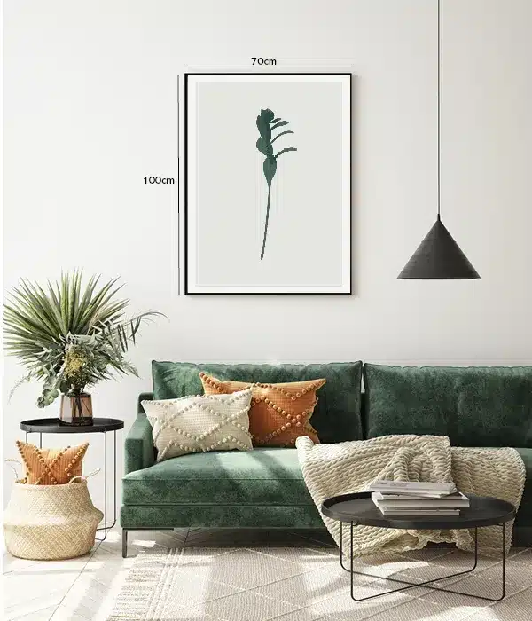 Emerald Leaf Silhouette Plakat