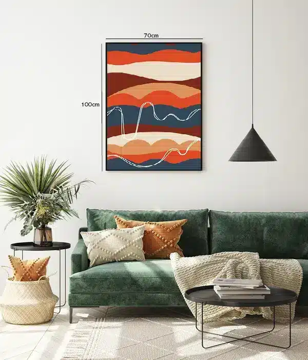Wavy Contour Layers Plakat
