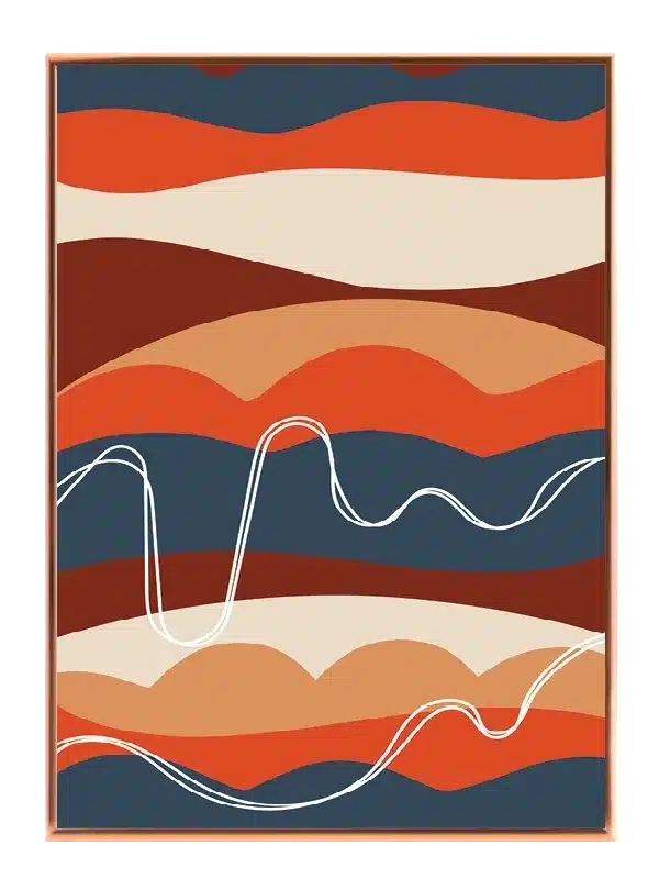 Wavy Contour Layers Plakat
