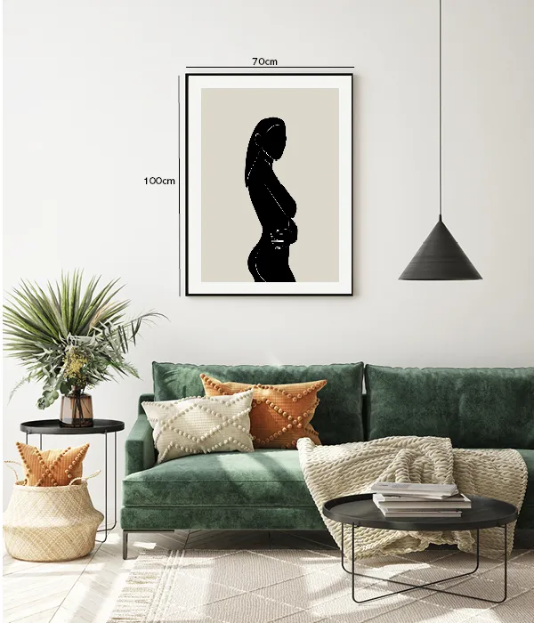 Contoured Female Silhouette Plakat