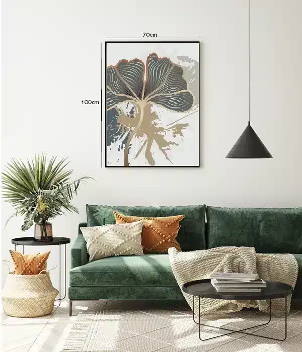 Golden Veined Leaf Plakat