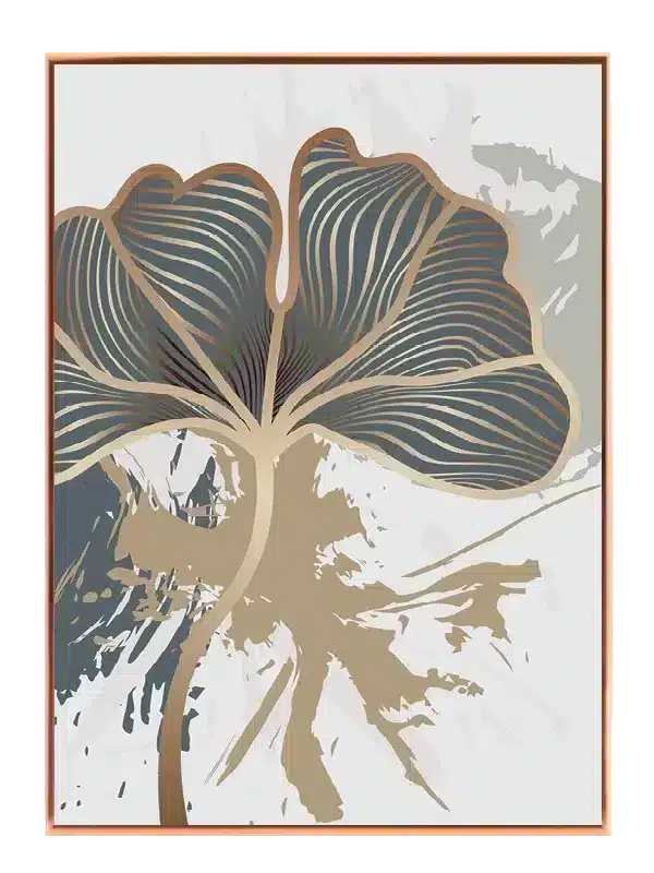 Golden Veined Leaf Plakat
