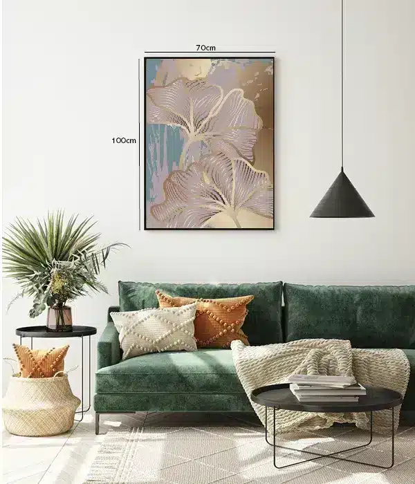 Golden Ginkgo Contours Plakat